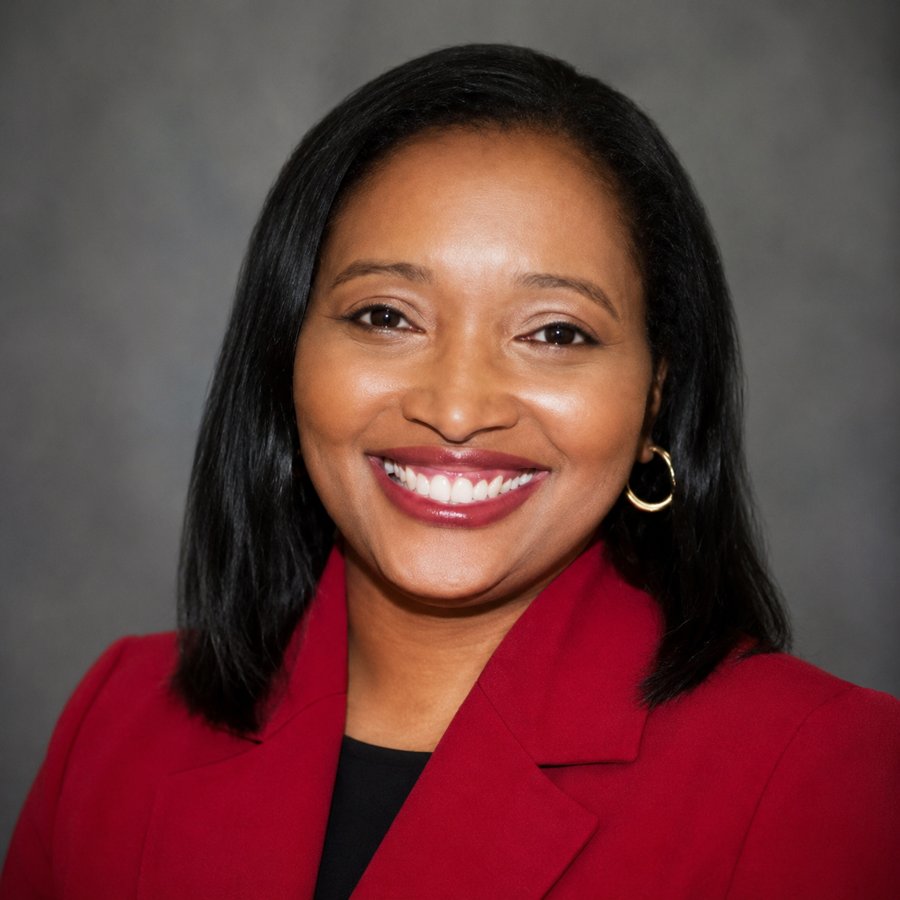 Smiling DREAMS agent leader in a red blazer, representing the independent agents who lead this nationwide network